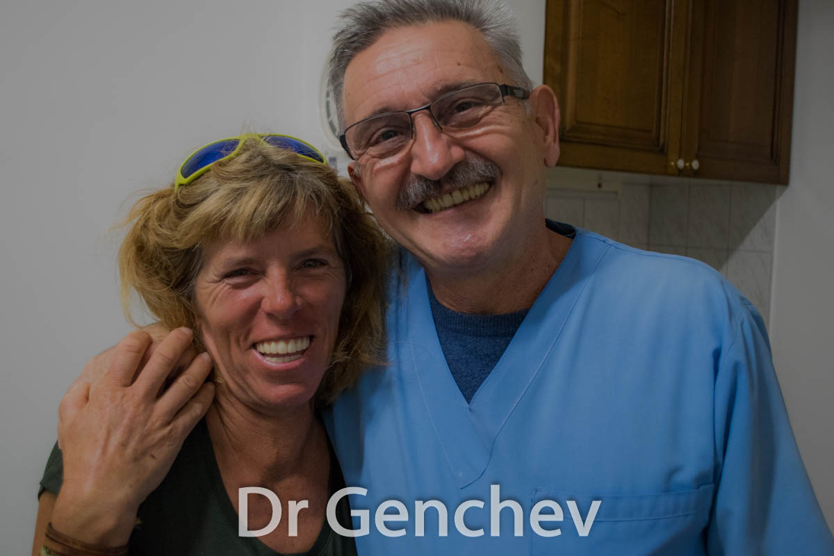 Dr Genchev with patient for basal dental implants in Plovdiv Bulgaria